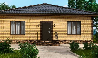Проекты одноэтажных домов из кирпича | Строй-Нвт - Новотроицк от 3669 рублей